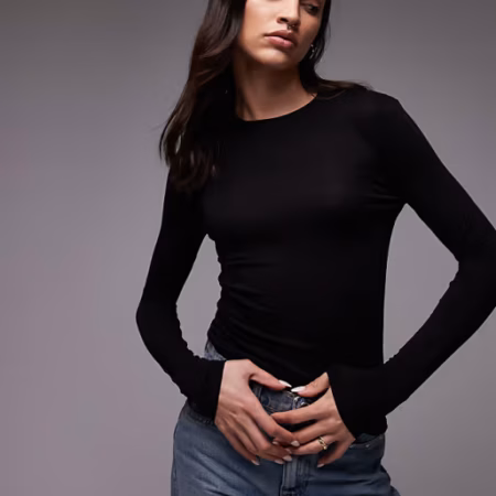 Mango long sleeve soft touch top